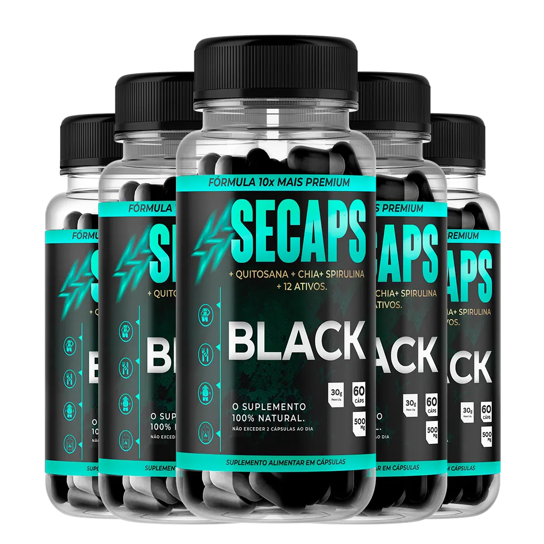 3 Potes de Secaps Black